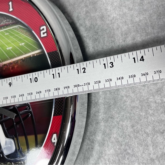 Atlanta Falcons NFL Round 12" Chrome Clock Wincraft Football Decor Man Cave - Picture 10 of 10